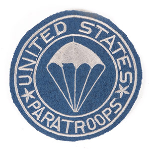 "US Paratroopers" Infantry Blue on Wool Pocket Patch
