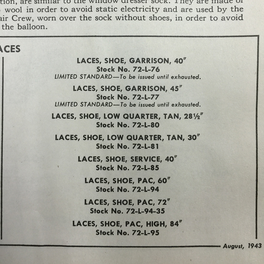 Original Service Shoe Laces, 40"