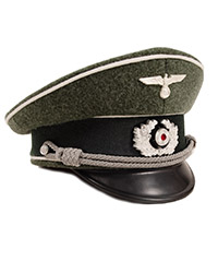 Heer Officer's Visor Cap, Metal Insignia 1 Heer Officer's Visor Cap, Metal Insignia